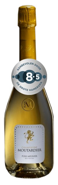 Champagne Moutardier - 100% Meunier Brut Nature | Frankrijk | gemaakt van de druif Pinot Meunier