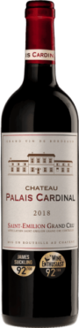 Château Palais Cardinal Saint-Emilion Grand Cru | Frankrijk | gemaakt van de druiven Cabernet Franc, Cabernet Sauvignon en Merlot