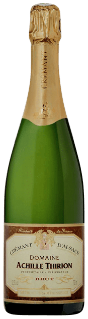 Domaine Achille Thirion Crémant d'Alsace Brut | Frankrijk | gemaakt van de druiven Auxerrois, Chardonnay en Pinot Blanc