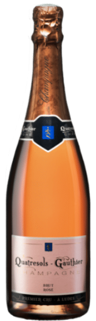 Quatresols Gauthier Brut Rose Champagne Premier Cru | Frankrijk | gemaakt van de druiven Chardonnay, Pinot Meunier en Pinot Noir