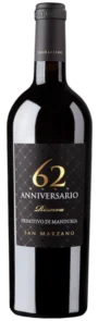 San Marzano Primitivo di Manduria DOP Anniversario 62 Riserva | Italië | gemaakt van de druif Primitivo