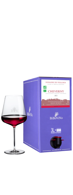 Domaine de Veilloux Loire Cheverny Rouge - BiB (3 liter) | Frankrijk | gemaakt van de druiven Gamay, Malbec en Pinot Noir