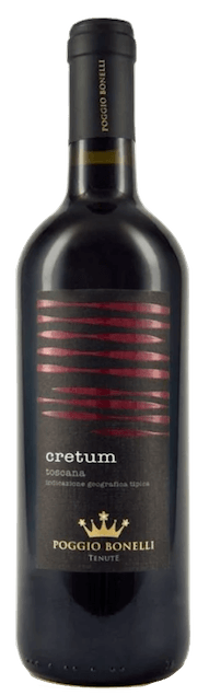 Poggio Bonelli Cretum Rosso Toscana | Italië | gemaakt van de druiven Cabernet Sauvignon, Merlot en Sangiovese