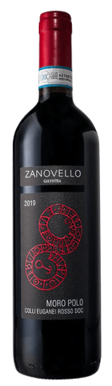 Moro Polo DOC Colli Euganei Rosso - Ca'Lustra | Italië | gemaakt van de druiven Merlot en ruby cabernet