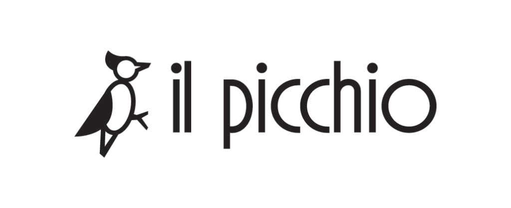 V1 Logo Il Picchio Volzwart optie 2