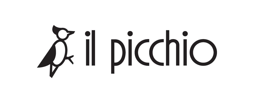 V1 Logo Il Picchio Volzwart optie 2