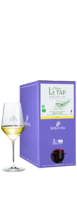 Château Le Tap Blanc - BiB (3 liter) | Frankrijk | gemaakt van de druiven Muscadelle, Sauvignon Blanc en Semillon