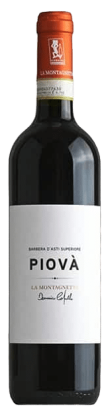 La Montagnetta | Barbera d'Asti Superiore Piová | Italië | gemaakt van de druif Barbera